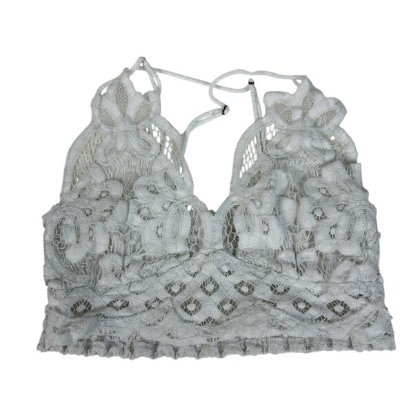 Free People White Floral Lace Adella Bralette XS - Picture 2 of 5